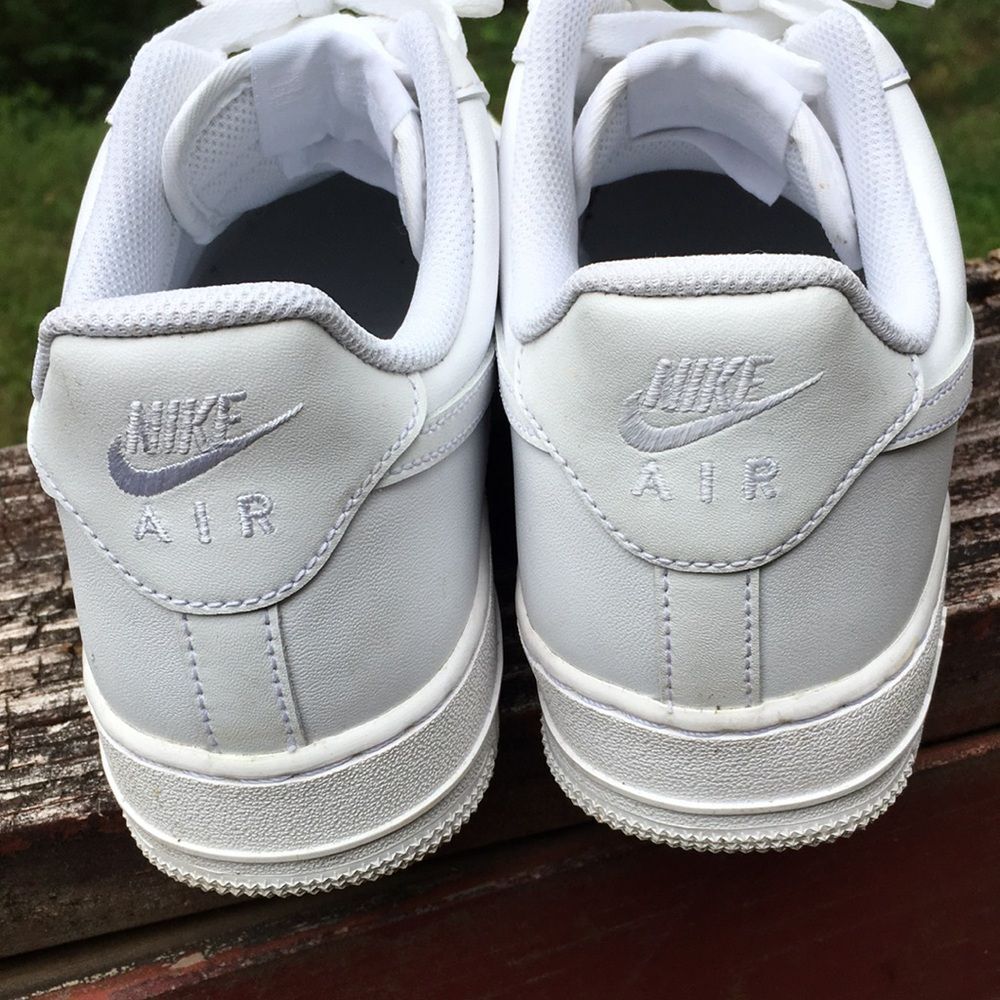 White AF1 Classic Leather Sneakers - Picture 7 of 10